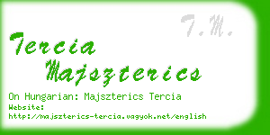 tercia majszterics business card